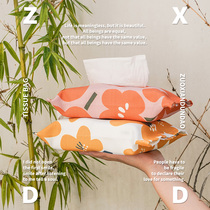 Zuo Xiandun Road wants to Blossom series tissue bag tissue box home drawing bag storage portable fabric hanging