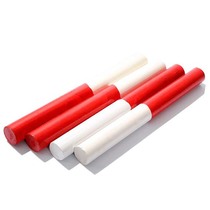 Solid wood spray paint competition training running red and white interphase wooden baton bar