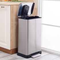 Langyi trash can household stainless steel large capacity 20 liters 30 liters 45 liters kitchen beauty salon deodorant 8868