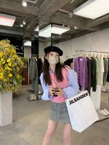 aaaaxbbb soft and soft ice cream pink furry knitted vest