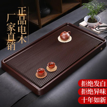 Bakelite tea tray household whole piece of electric Bakelite simple dry bubble table solid wood square drainage German craft Tea Sea tea table