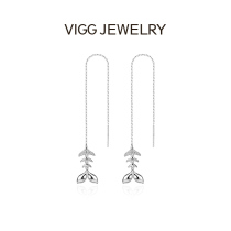 Vig sterling silver earrings women 2021 New Tide temperament earrings long tassel earrings earrings Net red ear jewelry