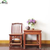 Riyutang old beech wood Square bench Su Zuozi Zen stool short a few small tea table Ming and Qing antique old furniture old objects