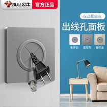 Bull socket panel Blank cover plate with outlet hole threading panel Type 86 hole blocking storage decorative panel