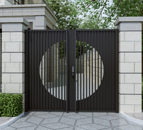 Countryside Yard Gate Villa Gate Double Open Door Home Countryside Outdoor Patio Door Stainless Steel Folio electric door