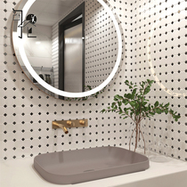 Nordic toilet background wall marble mosaic black and white octagonal tile kitchen balcony bathroom floor tiles