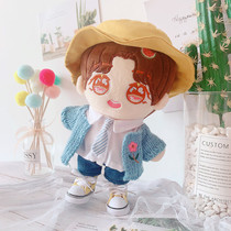 Spot Blue flower cardigan White shirt Tie dress pants 20cm suit 20cm baby dress star doll doll