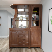 Chinese solid wood room cabinet Living room wine cabinet Partition cabinet Double-sided entrance cabinet Screen cabinet Shoes modern light luxury dining side cabinet