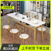 Special nail table and chair set Single double economy nail table Simple three-person net red manicure table