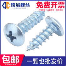 Large flat head self-tapping screw plus hard galvanized large head Zigong nail tip tail wood flat round mushroom screw M3M4M5M6