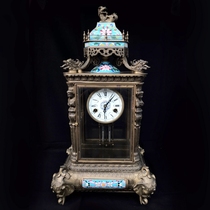 Classical watch pure copper machinery European Western Ocean Tai - blue retro - string mechanical clock pinching enamel process