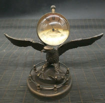 Antique Antique Pure Copper Dapeng Wing Watches Brass Eagle Table Crystal Mechanical Watch Home Accessories 2