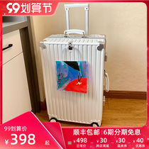 Dream traveler retro trolley case universal wheel aluminum frame suitcase 20 boarding case male 24 password luggage female 26 inch