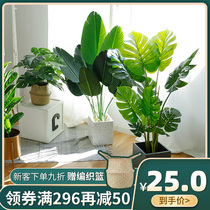 Large Nordic simulation plant Paradise bird traveler banana interior decoration fake potted green living room decoration