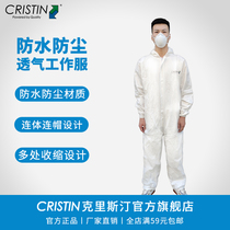 Germany Christine conjoined waterproof and dustproof construction breathable work clothes spray paint protective clothing non-disposable