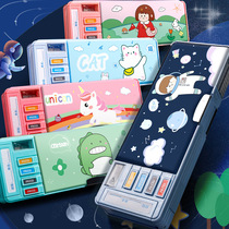 Primary School students multi-function stationery box cartoon pencil case large capacity boys high-value creative deformation personality pen box