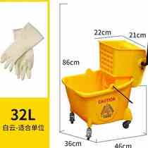 2021 mid-country drag mop Mop Drying Bucket water Juice Water Tanker With Pulley Mop Old Hotel Wringing Dryer