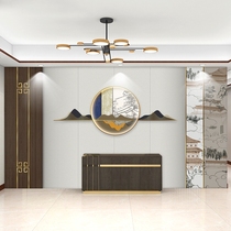 New Chinese Living Room TV Wall Integrated Wall Panel Brief Bedroom Background Wall Buttonboard Light Lavish Landscape Film & TV Wall Guard Board