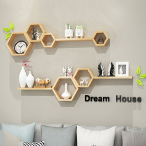 Wall shelf living room bedroom sofa TV background wall decoration restaurant creative Plaid Wall Wall non-perforated