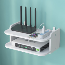 Router shelf Wall living room TV set-top box bedroom wireless wifi storage box non-perforated wall-mounted