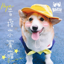 Little B cub DOG DEPT Joker Fisherman Little Yellow Hat Golden Hair Corky Hat Shiba DOG Pet DOG Pet DOG Hat