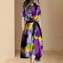 2021 new womens silk mulberry silk summer summer high-end brand popular mother dress this year