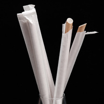 (12 caliber) paper straw disposable paper coarse heat environmental protection drink tube flat mouth pearl milk tea Kraft paper