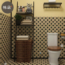  New product dark green splicing 300X300 pastoral style tiles Bathroom bathroom non-slip floor tiles Balcony kitchen wall tiles