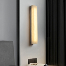 New Chinese marble wall lamp living room background wall lamp modern simple aisle creative long wall lamp bedroom bedside lamp