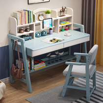 All solid wood children's desk primary school students' home bedroom can lift learning writing desk and chair set for boys and girls