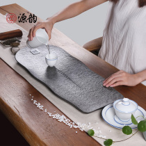 Source rhyme fire fire stone tea tray home simple drainage Ugin stone tea tray S dry brew tea sea can be customized