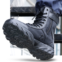 Shield Lang combat training boots mens special training security shoes training boots high super light spring summer black land War security special training shoes