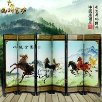 Decorative screen small ornaments Chinese style lacquerware antique six-sided characteristic craft gifts abroad gifts for foreigners