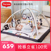 Tinylove Baby Fitness Stand Newborns Baby Black and White Visual Card Music Game Blanket Puzzle Toy Mat
