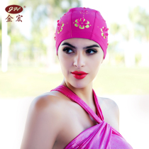 2018 New Fashion comfortable adult large swimming cap ladies handmade stereo petal long hair ear swimming cap