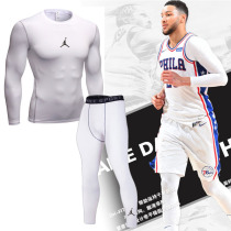 Autumn and winter quick-drying fitness set basketball training long sleeve tight-fitting sportswear Capri pants trousers logo customization