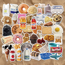 European and American ins IKEA style gourmet dessert laptop ipad sticker water cup mobile phone case waterproof sticker