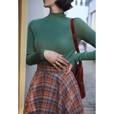 taobao agent Ching's half -high -necked woolen sweater bottoming shirt 48 non -pressure essence imitated Basulan Island seamless integrated sweater