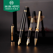 Official Hero Pen 1111 Dragon Clip Adult Three-pen Writing Ink Pen Business Office Gift Iridium Pen Curved Tip Signature Art Pen Gel Pen Gift Box Engraving Customization