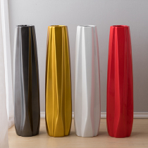 60cm ceramic vase Nordic floor vase white red gold silver black flower simple water