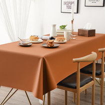 Leather tablecloth waterproof and oil-proof disposable rectangular table cloth Nordic ins Wind light luxury Net red table cloth high sense