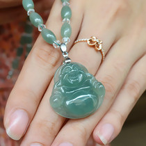 Natural Jade A goods Jade Buddha pendant Maitreya Buddha Jade Jade peed Jade smile Buddha jade pendant women necklace
