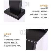 Wooden podium solid wood podium restaurant lobby Investment Center welcome desk desk desk desk desk
