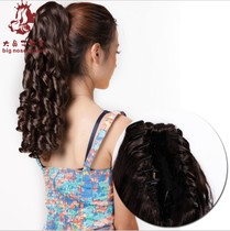 Pony-tailed wig female grab clip strap ponytail fake braid long curly hair big wave pear flower roll half tie high ponytail