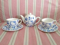 kitty Teapot Coffee cup Set~25th anniversary series~Made in Japan~1999 Out-of-print goods~Collection out of stock