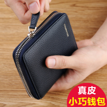 Britains Paul 2022 new mens head layer Bull Leather Wallet women Short Zipper Zero Money Bag Womens Genuine Leather Card Bag