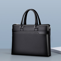 British Paolo Mens Briefcase Business Casual Leather Handbag Commuter Computer Bag Single Shoulder Sloped Satchel Handbag