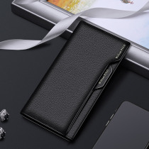 Paul Wallet Mens 2021 New Long REAL LEATHER MULTI-POSITION Ultra Slim Leather Wallet Drivers License Card Bag Tide Card Fashion