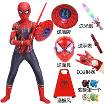 Spider-Man tights kids set bodysuit cos clothing mens all-inclusive suit Ultraman Iron Man clothes