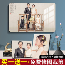 Photo frame set-up family photo custom wash photo photo made crystal wedding photo enlarged hanging wall with frame ornaments